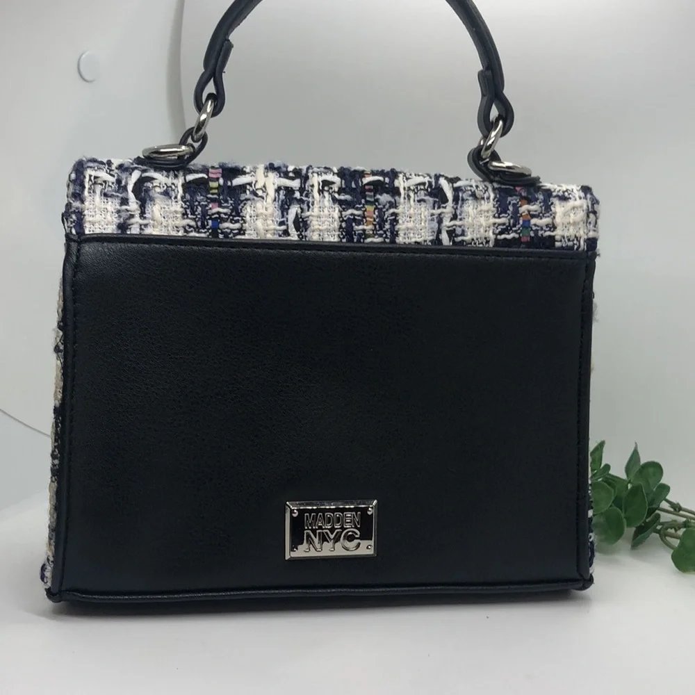Madden NYC Boxy Top Handle Boucle Bag